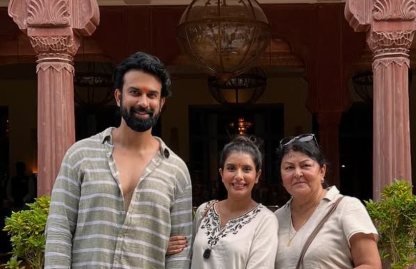 charu with rajeev and his moter