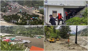 Uttarkashi Cloudburst Before and After Photos