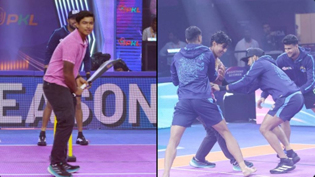 Vaibhav Suryavanshi, Pro Kabaddi League 2025, PKL 2025, Vaibhav Suryavanshi playing Kabaddi, वैभव सूर्यवंशी