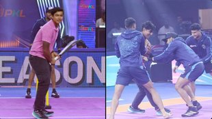 Vaibhav Suryavanshi, Pro Kabaddi League 2025, PKL 2025, Vaibhav Suryavanshi playing Kabaddi, वैभव सूर्यवंशी