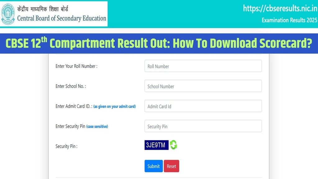 CBSE 12th Result 2025, Compartment Result out, How to check result,
