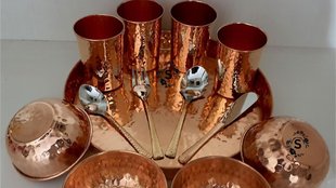 clean copper vessels, copper vessels, how to clean copper utensils