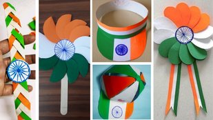 easy beautiful tricolour independence day 2025 Craft Idea | 15 August Craft Idea | Tiranga batches Tricolour Wrist Band Tiranga Cap
