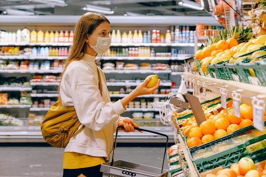 picking up groceries