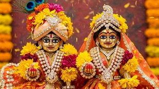 radha krishna decoration, decorate Radha ji