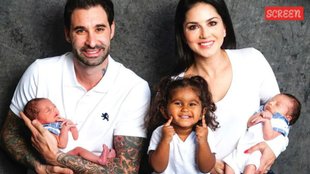 sunny leone with kids