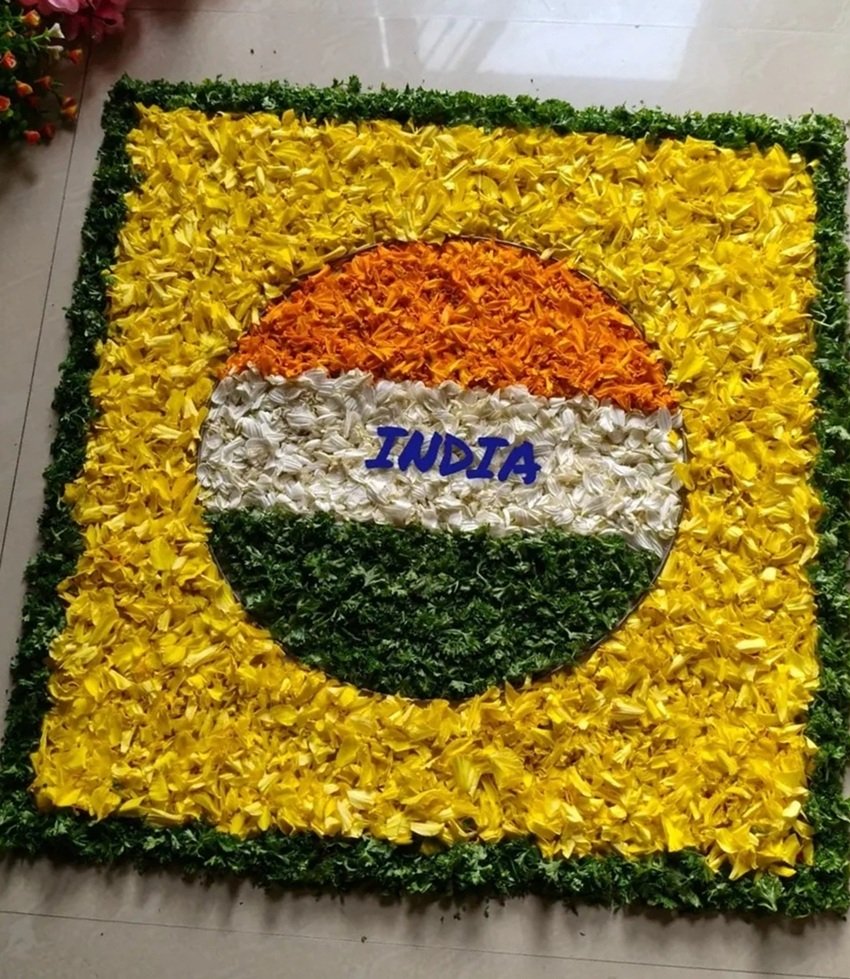 tricolor rangoli ideas