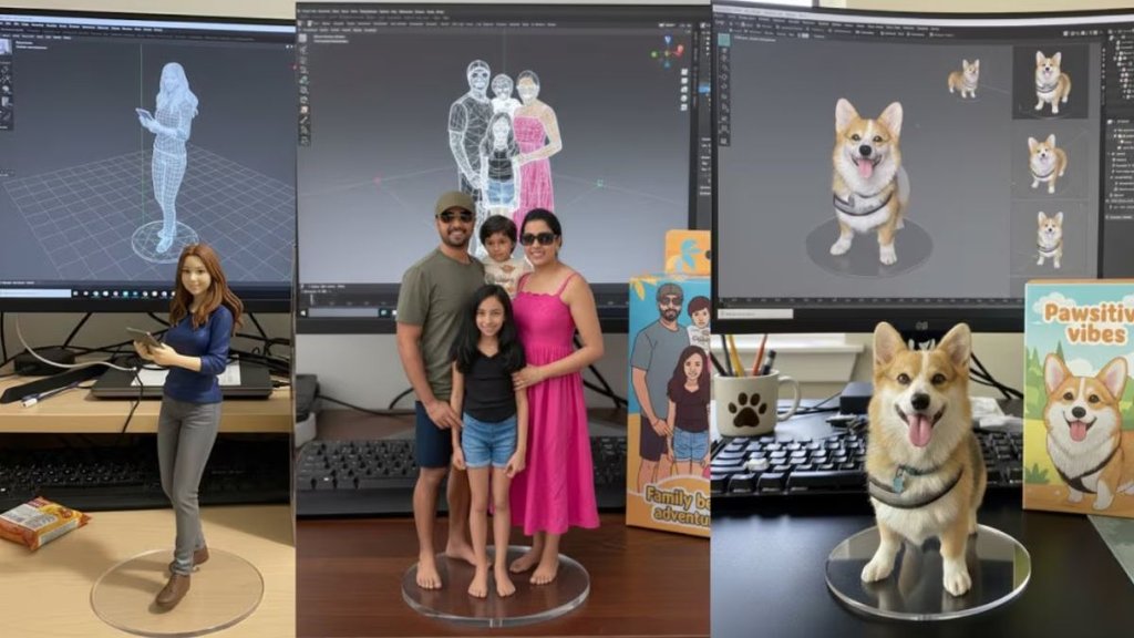 Nano Banana trend 2025, 3D figurine viral trend, Nano Banana Instagram TikTok