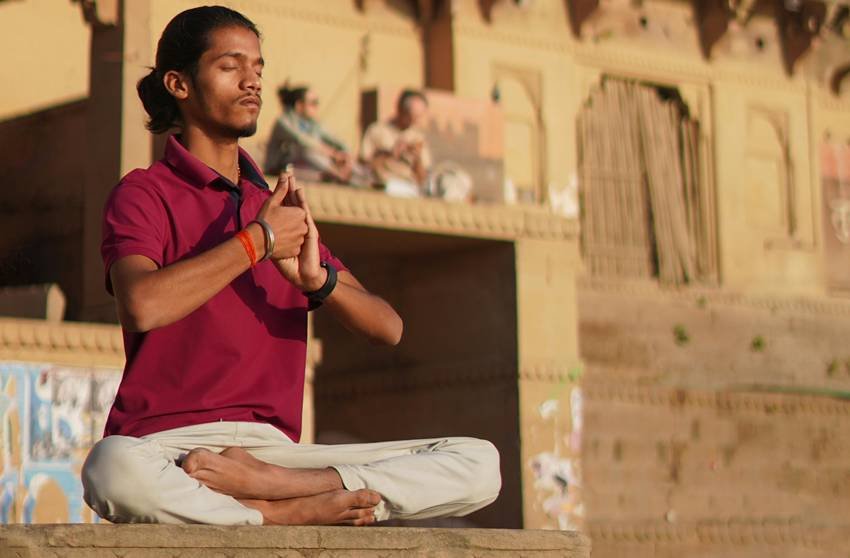 rubbing palms for energy