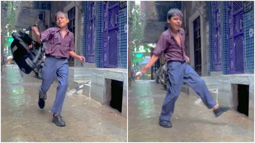Dance Video Viral, Dance in Rain, School boy Dance, jab bhi koi haseena
