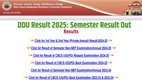 DDU Result 2025, Deen Dayal Upadhyay Gorakhpur University, Semester Result,
