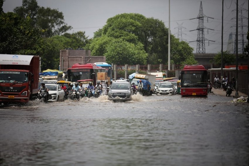 Delhi Secretariat flood water