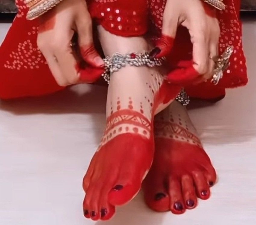 Feet decoration for Navratri