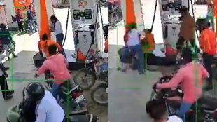 Gorakhpur petrol pump fight, No helmet no petrol rule Uttar Pradesh, Girl attacks petrol pump worker video