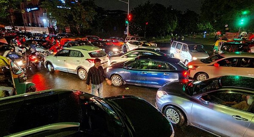 Delhi rain, Gurgaon traffic jam, Noida planning