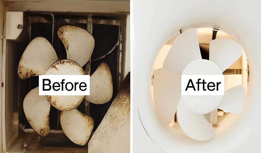 how to clean kitchen exhaust fan