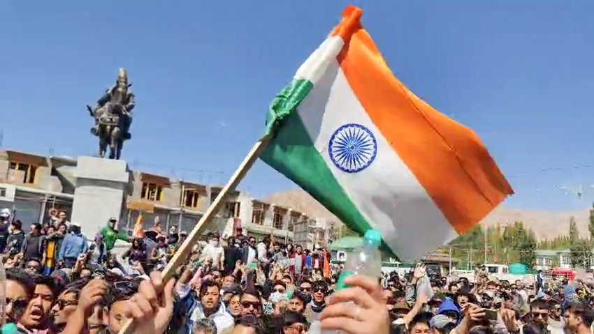 BJP Office Attack in Ladakh