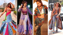 डांडिया नाइट लुक: नवरात्रि गरबा में इस बार ट्राई करें डेनिम जीन्स पर गुजराती एंब्रॉयडरी का नया ट्रेंड | Navratri/Dandiya outfits