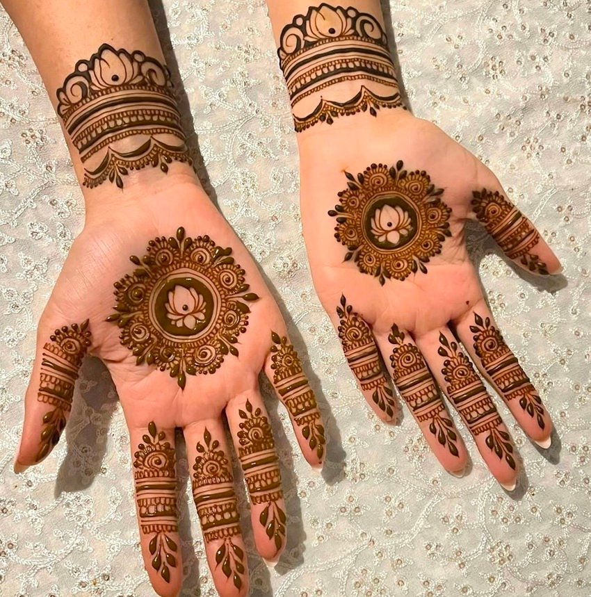 Onam cultural mehndi designs