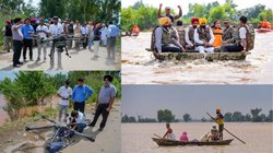 पंजाब में बाढ़: सरकार ने लोगों तक राहत सामग्री भेजने के लिए उतारे ड्रोन