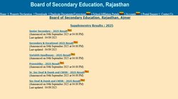 RBSE Supplementary Result 2025 Out: राजस्थान बोर्ड 10वीं 12वीं की सप्लीमेंट्री परीक्षा का परिणाम जारी, यहां Direct Link से डाउनलोड करें स्कोरकार्ड