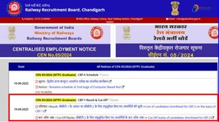RRB NTPC CBT 1 Result, RRB, Railway Exam Result, RRB NTPC Graduate Result,