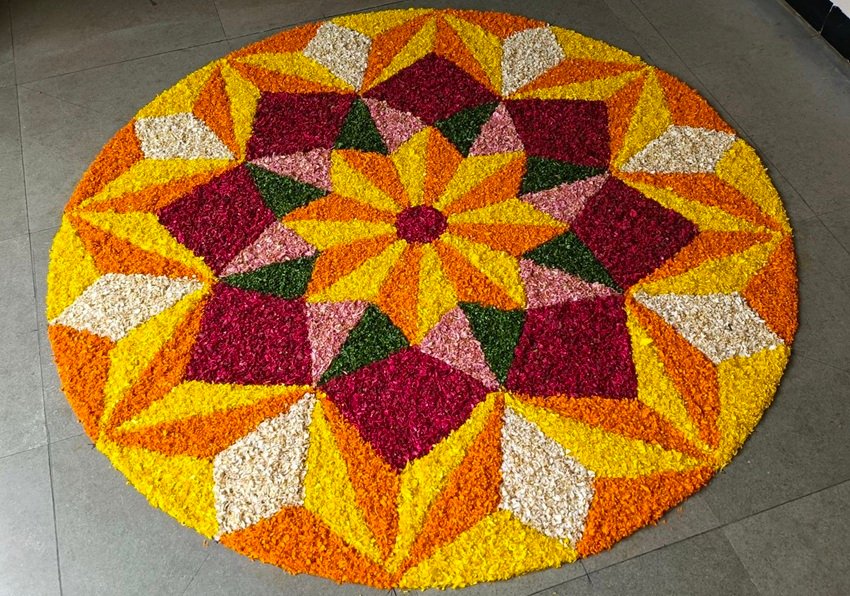 Story Behind Pookkalam and Stunning Floral Rangoli Design Ideas