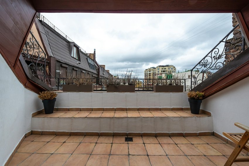 Stylish balcony decoration