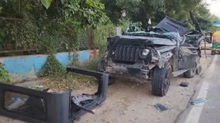 Thar Accident, Thar Gurugram Accident, Gurugram road Accident