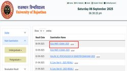 UNIRAJ Result 2025: राजस्थान यूनिवर्सिटी बीएड पार्ट 1 का रिजल्ट जारी, result.uniraj.ac.in पर Direct Link से चेक करें परिणाम