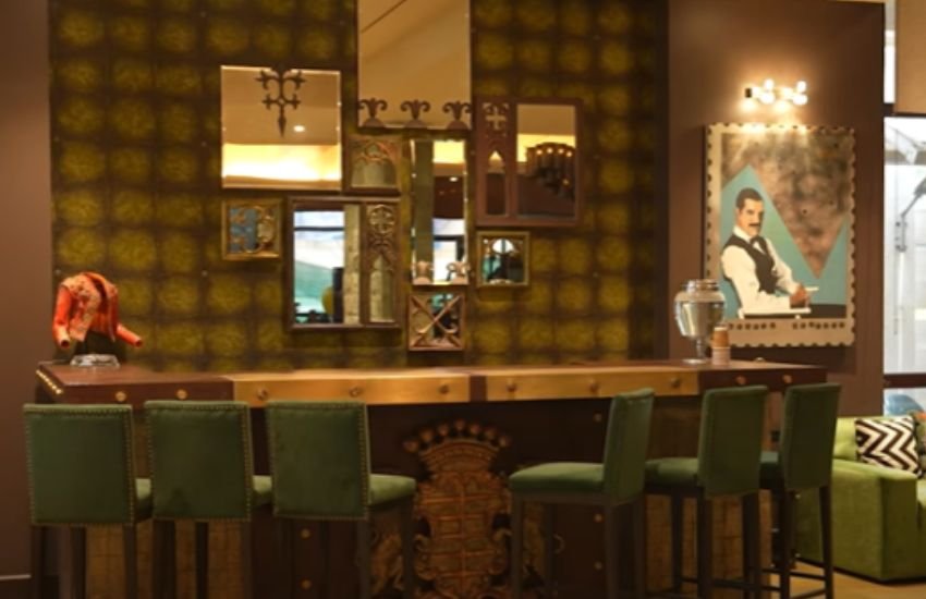 bar area
