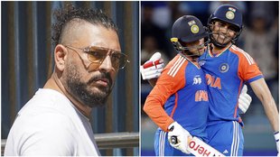 Yograj Singh, Abhishek Sharma, Shubman Gill, Yuvraj Singh, Kapil Dev,
