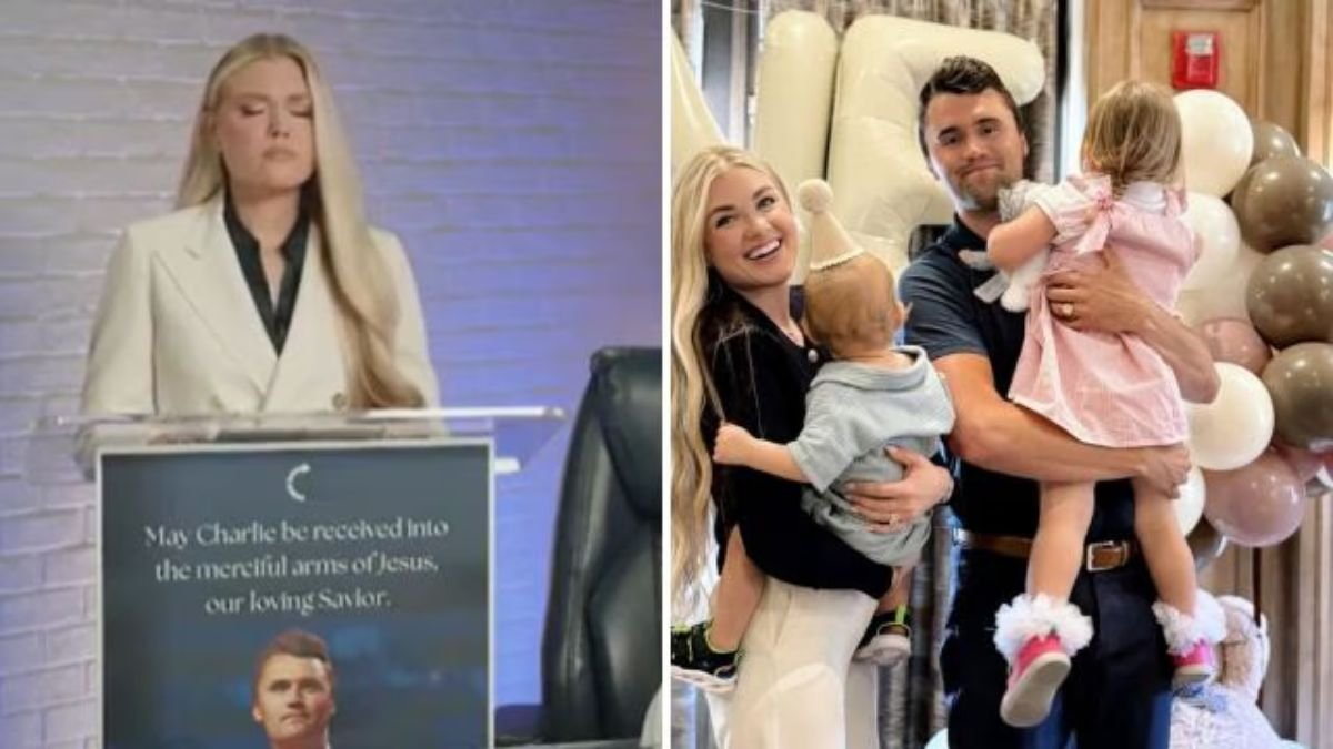 Three year old daughter asked where is papa Charlie Kirk wife erika in first statement -'तीन साल की बेटी ने पूछा- पापा कहां हैं?' गोलीबारी के बाद पहली बार सामने आईं चार्ली
