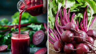chia seeds and beetroot juice, glowing skin juice