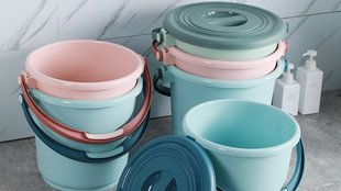 dirty plastic bucket, clean dirty plastic bucket, Plastic Bucket, Dirty plastic bucket cleaning