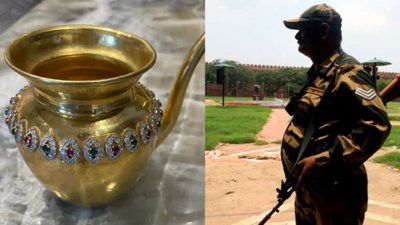 लाल किला परिसर से स्वर्ण कलश चोरी