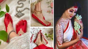 Durga Puja 2025 | Alta design ideas in 2025 | Bengali Style Alta Design New