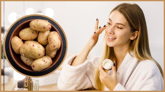 potato face masks, glowing skin