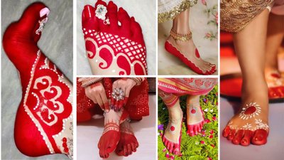 Jitiya Alta Design: जितिया व्रत पर पांव में लगाएं आलता की ये सुंदर डिजाइन