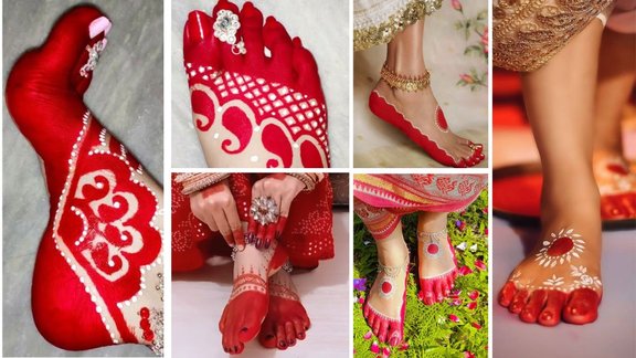 Jitiya alta design simple | Jitiya alta design photo | Jitiya ka Latest design