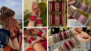 Karva Chauth Special Chuda | Punjabi Dulhan chuda design | Lahthi and Jaipuri Bangles images