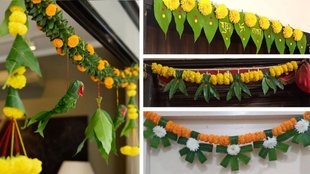 Mango leaf decoration ideas | flower toran | Bandhanwar