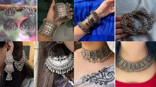 trending oxidised jewellery, oxidised jewellery, jewellery for Garba-Dandiya Night