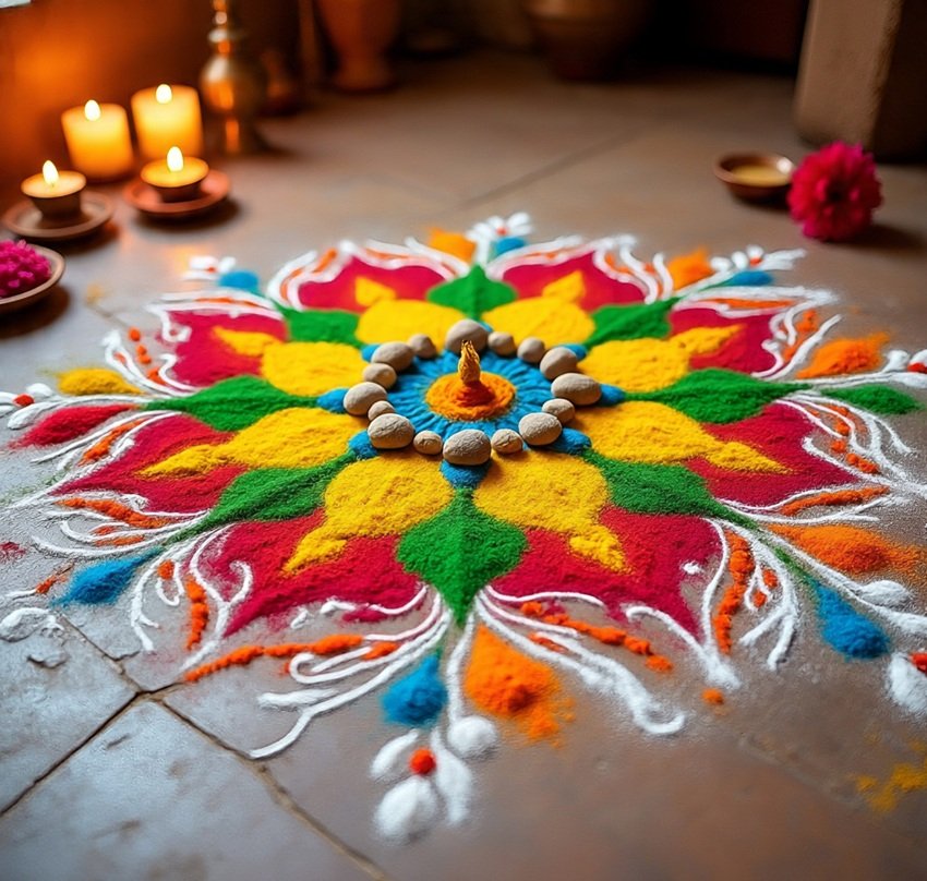 AI Rangoli Designs for Diwali 5-Minute Ideas for Simple and Beautiful
