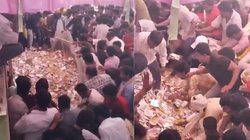 ओवैसी के उम्मीदवार के नामांकन में बिरयानी के लिए मची लूट, सामने आया वीडियो