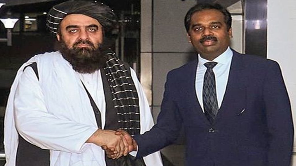Taliban foreign minister India visit, Amir Khan Muttaqi, S Jaishankar meeting, Taliban flag India