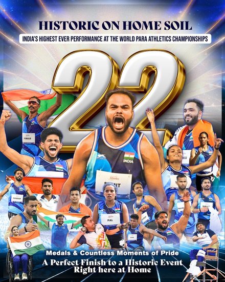 World Para Athletics Championships, India Medal Tally In World Para Athletics Championships, World Para Athletics Championships Medal Tally