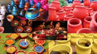Clay toys, Diwali tradition, potters, clay lamps, folk culture, Indian festivals