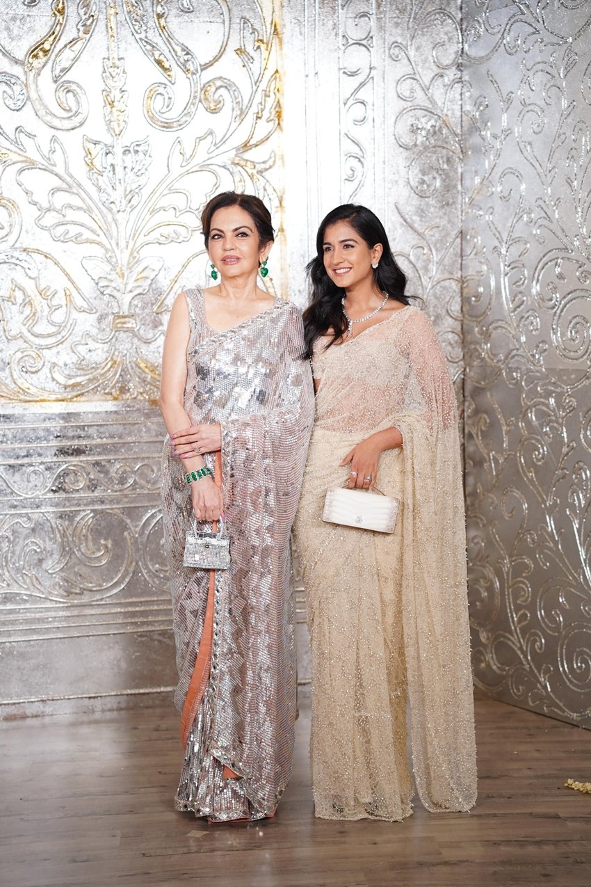 Diamonds and Style Nita Ambani Flaunts Miniature Hermes Sac Bijou Birkin at Star-Studded Diwali Party