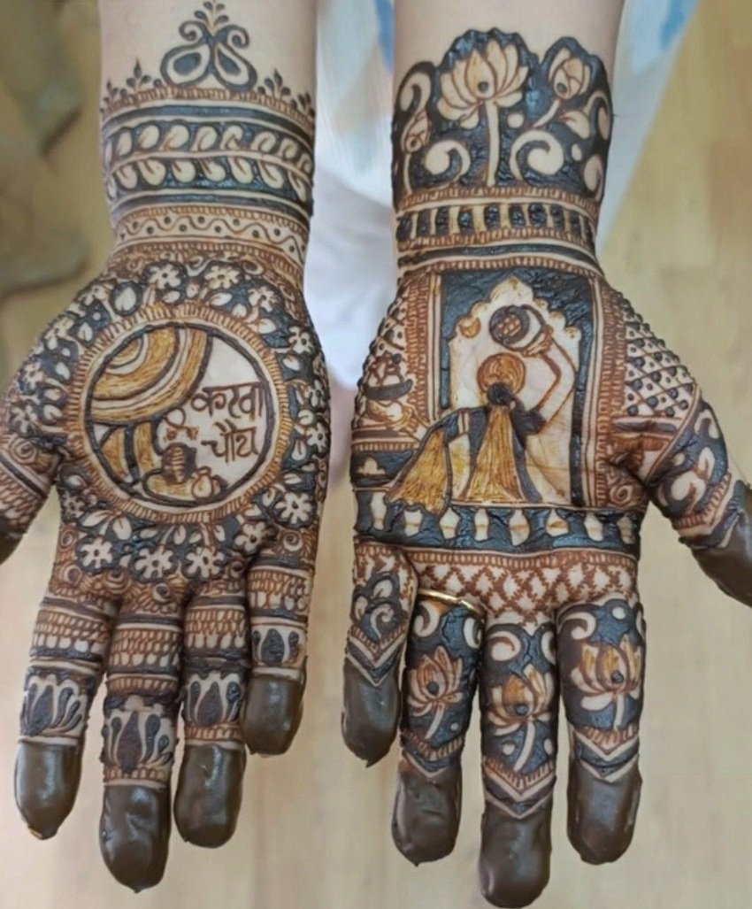 Full-Hand Mehndi Designs to Elevate Your Karva Chauth Look